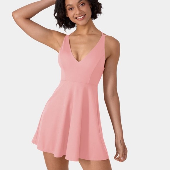 HALARA Dresses & Skirts - NWT Halara Everyday Crisscross Backless Barre Ballet Dance Flared Dress sz XL
